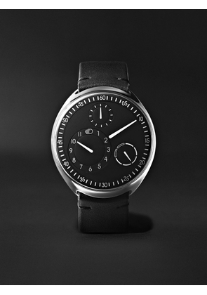 Ressence - Type 1 Slim Mechanical 42mm Titanium and Leather Watch - Men - Black