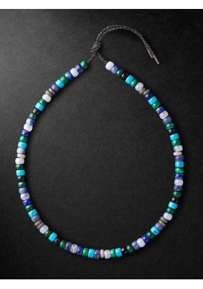 Carolina Bucci - Portofino Forte Beads White and Blackened Gold Multi-Stone Necklace - Men - Blue