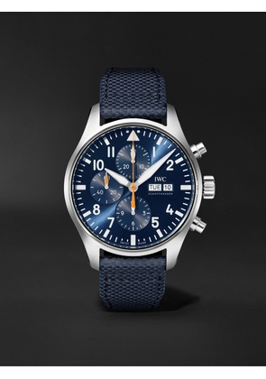 IWC Schaffhausen - Pilot's Automatic Chronograph 43mm Stainless Steel and Leather Watch, Ref. No. IW377729 - Men - Blue