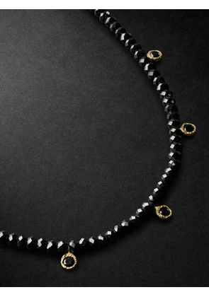 Elhanati - Pacino Gold Spinel Beaded Necklace - Men - Black