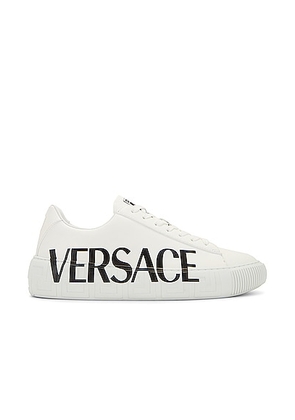 VERSACE Sneaker in Bianco & Nero - White. Size 43 (also in ).