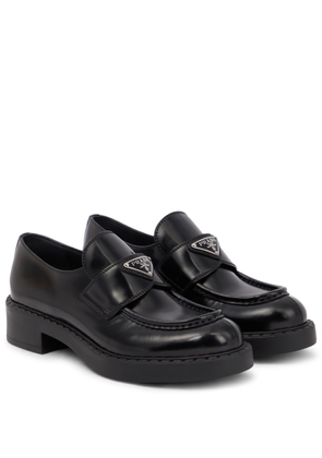 Prada Platform leather loafers