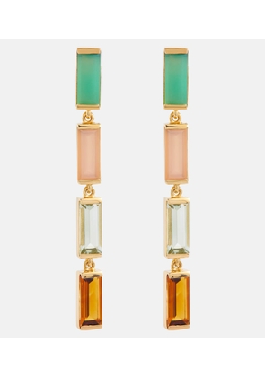 Aliita Deco Maxi embellished 9kt gold drop earrings