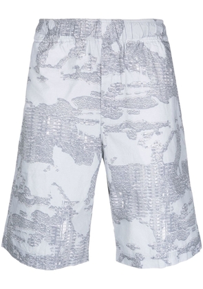 Diesel graphic-print cotton shorts - Grey