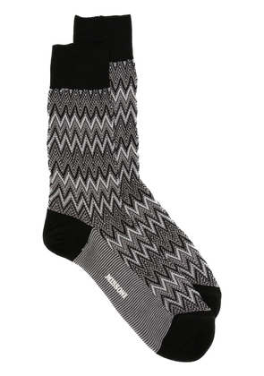 Missoni zigzag-woven cotton socks - White