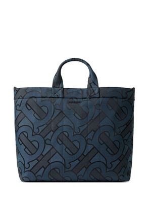 Burberry Ormond monogram-jacquard tote bag - Blue