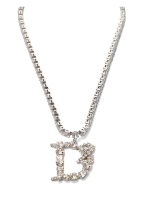 Dsquared2 crystal-embellished logo necklace - Silver