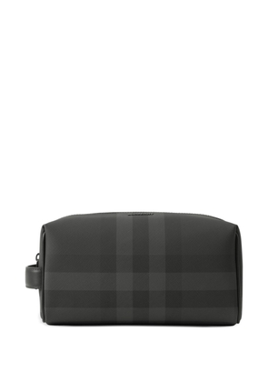 Burberry check-pattern travel pouch - Grey