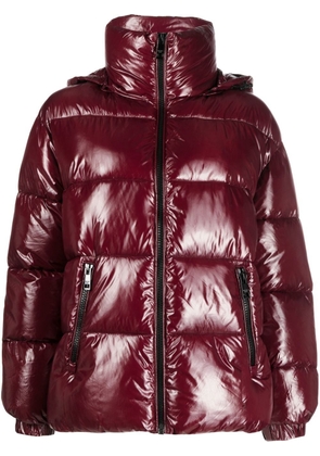 Michael Michael Kors high-shine puffer jacket - Red