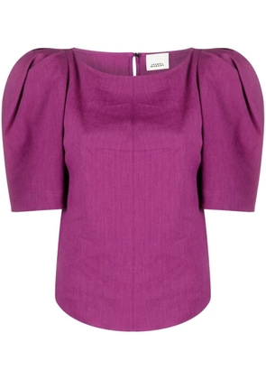ISABEL MARANT Fergyo puff-sleeved top - Purple