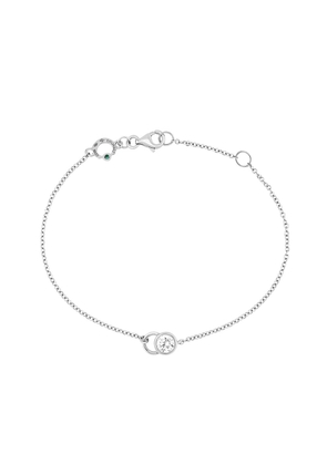 Courbet 18kt recycled white gold laboratory-grown diamond CO chain bracelet - Silver