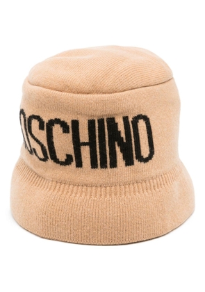 Moschino mélange-effect knitted bucket hat - Neutrals