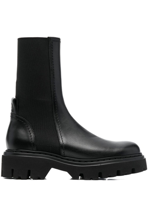 Nº21 branded heel counter combat boots - Black