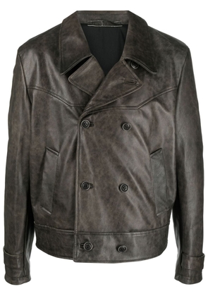 Salvatore Santoro double-breasted leather jacket - Black