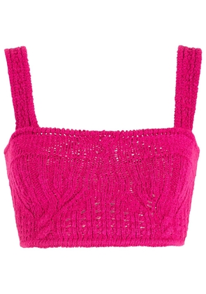Cecilia Prado crochet-style crop top - Pink
