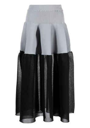 CFCL two-tone panelled skirt - Grey