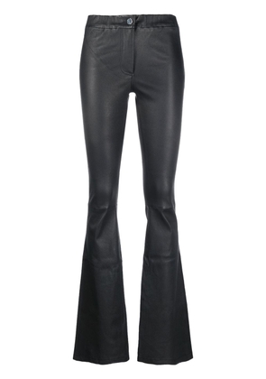 Arma flared leather trousers - Blue