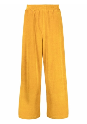 Sunnei embroidered-logo wide-leg track trousers - Yellow