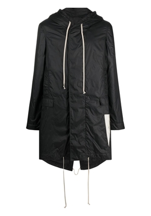 Rick Owens DRKSHDW fishtail hooded raincoat - Black