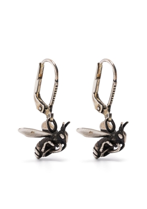 WERKSTATT:MÜNCHEN Bee logo-engraved earrings - Silver