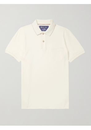 Loro Piana - Regatta Contrast-Tipped Stretch-Cotton Piqué Polo Shirt - Men - Neutrals - XS