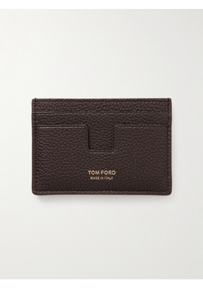 TOM FORD - Full-Grain Leather Cardholder - Men - Brown