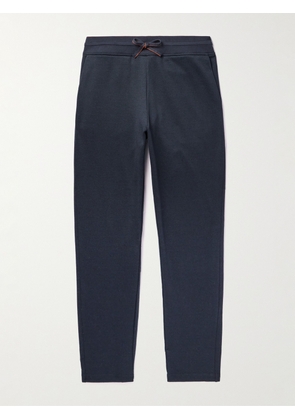 Loro Piana - Tapered Cotton and Linen-Blend Fleece Sweatpants - Men - Blue - S