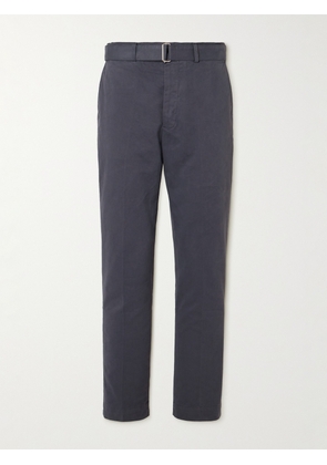 Officine Générale - Straight-Leg Belted Cotton-Twill Trousers - Men - Black - UK/US 28