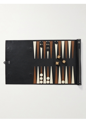 Métier - Full-Grain Leather Backgammon Set - Men - Black