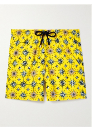 Vilebrequin - Moorea Straight-Leg Mid-Length Printed Recycled Swim Shorts - Men - Yellow - S