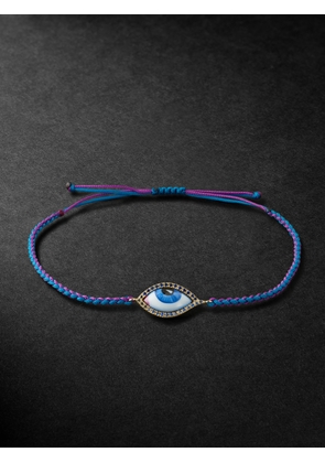 Lito - Grand Vert Gold, Enamel, Sapphire and Diamond Cord Bracelet - Men - Blue