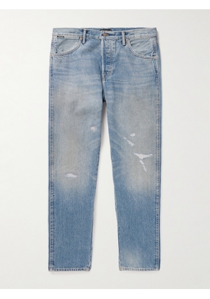 TOM FORD - Straight-Leg Distressed Jeans - Men - Blue - UK/US 30