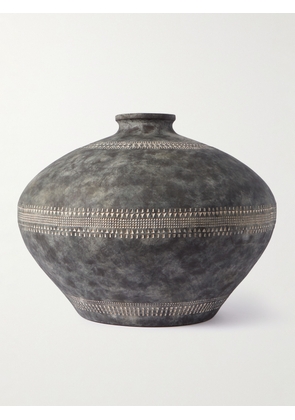 Soho Home - Kos Small Glazed Ceramic Vase - Men - Gray