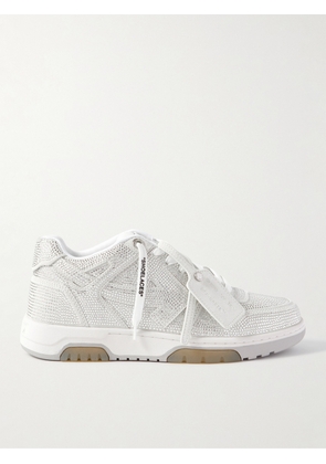 Off-White - Out of Office Crystal-Embellished Leather Sneakers - Men - White - EU 39