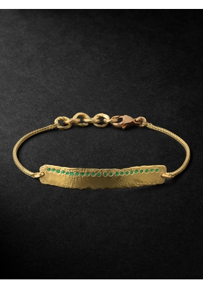 Elhanati - Mezuzah Gold Emerald Bracelet - Men - Gold