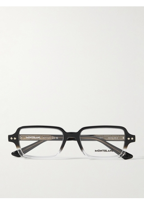 Montblanc - Rectangular-Frame Acetate Optical Glasses - Men - Black