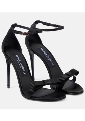 Dolce&Gabbana Keira bow-appliqué satin sandals