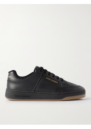 SAINT LAURENT - SL/61 Perforated Leather Sneakers - Men - Black - EU 39