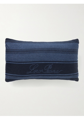 Loro Piana - Printed Denim Beach Pillow - Men - Blue