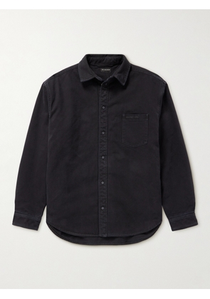 Balenciaga - Oversized Logo-Embroidered Padded Denim Shirt - Men - Black - S