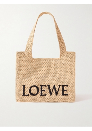 LOEWE - Paula's Ibiza Logo-Embroidered Raffia Tote Bag - Men - Neutrals