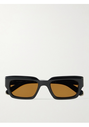 Mr Leight - Maverick S Rectangular-Frame Acetate and Gunmetal-Tone Sunglasses - Men - Black