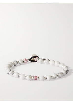 Mikia - Silver, Howlite and Shell Beaded Bracelet - Men - White - M