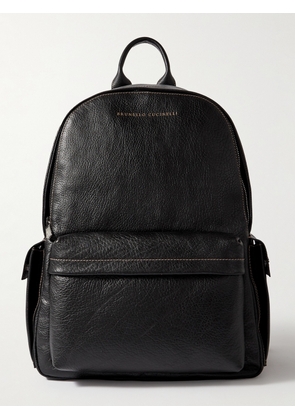 Brunello Cucinelli - Full-Grain Leather Backpack - Men - Black