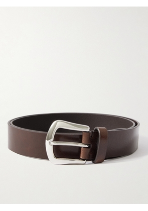 Brunello Cucinelli - 3cm Leather Belt - Men - Brown - EU 85