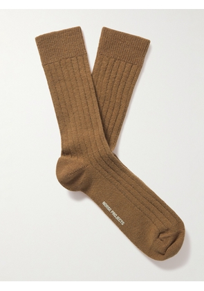 Norse Projects - Ebbe Ribbed Cotton-Blend Socks - Men - Brown