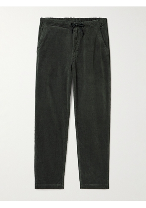 OrSlow - New Yorker Straight-Leg Cotton-Blend Corduroy Drawstring Trousers - Men - Gray - 1
