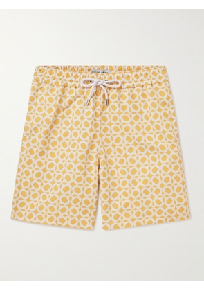 Frescobol Carioca - Slim-Fit Mid-Length Printed Recycled Swim Shorts - Men - Yellow - S