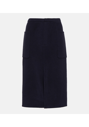 Vince High-rise wool-blend pencil skirt