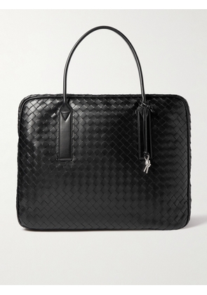 Bottega Veneta - Intrecciato Large Embellished Leather Briefcase - Men - Black